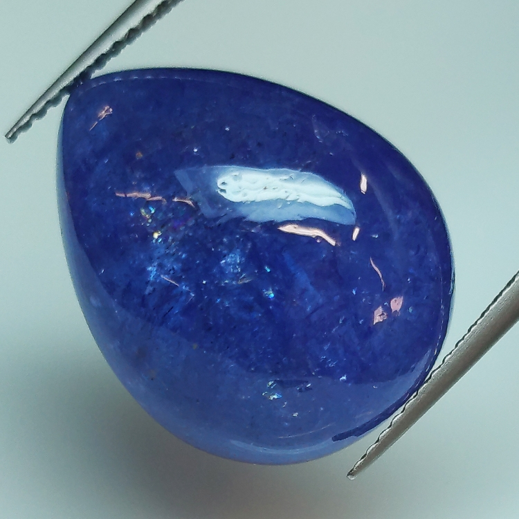 26.16ct  Tanzanite cabochon pera 19.7x15.7mm