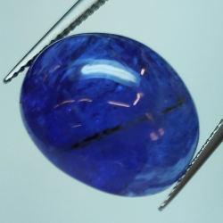 17.22ct Tansanit cabochon oval 15.5x13.3mm