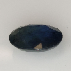 3.71ct Zaffiro Blu effetto seta taglio ovale 10.7x8.6mm