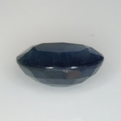 3.96ct Zafiro Azul efecto seda talla oval 10.8x8.9mm