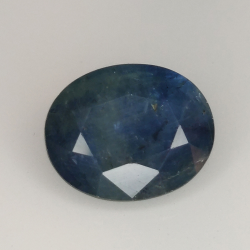 4.64ct Blue Sapphire silk effect oval cut 10.9x8.7mm