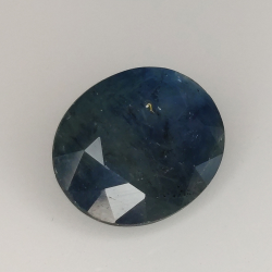 4.64ct Blue Sapphire silk effect oval cut 10.9x8.7mm