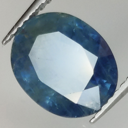 3.79ct Saphir Bleu coupe ovale 10.5x8.4mm