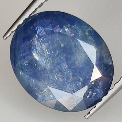 4.40ct Zaffiro blu taglio ovale 10.6x8.6mm