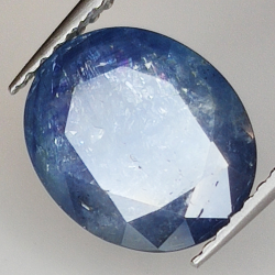 4.40ct Zaffiro blu taglio ovale 10.6x8.6mm