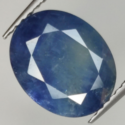 3.73ct Zaffiro blu taglio ovale 10.8x8.7mm