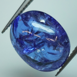 10.42ct Tanzanite cabochon ovale 15.1x11.9mm