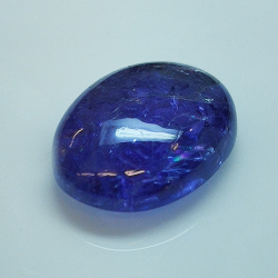 10.71ct Tansanite cabochon ovale 16.5x12.3mm