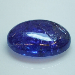 10.71ct Tansanite cabochon ovale 16.5x12.3mm