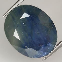 9.49ct Zaffiro blu taglio ovale 13.6x11.3mm