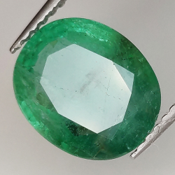 3.06ct Emerald oval cut 10.8x8.9mm