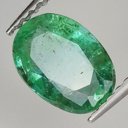 1.28ct Smaragd Ovalschliff 8.7x6.0mm