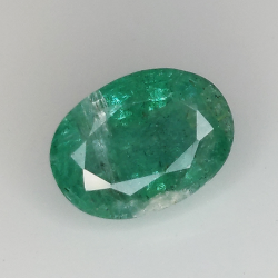 2.76ct Emeraude coupe ovale 10.3x7.6mm