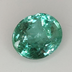 1.08ct Smaragd Ovalschliff 7.7x5.9mm