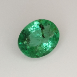 1.18ct Smaragd Ovalschliff 7.8x6.0mm