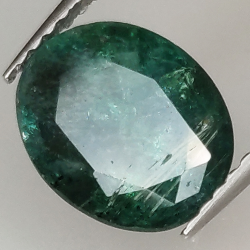 2.49ct Smaragd Ovalschliff 9.6x7.8mm