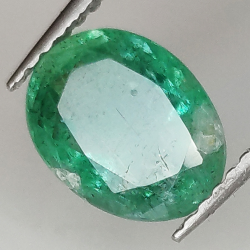 2.12ct Emerald oval cut 9.0x6.9mm