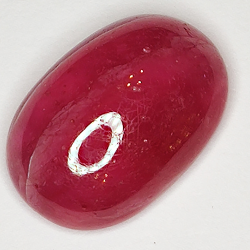 11.95ct Ruby cabochon oval 16.0x10.9mm