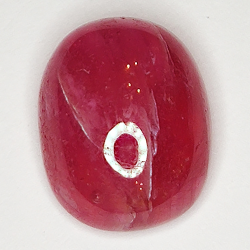 10.93ct Rubin cabochon kissen 13.7x11.0mm