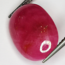 8.93ct Ruby cabochon cushion 16.4x11.5mm