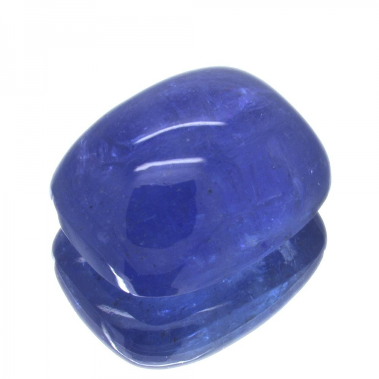 Taglio cabochon a forma di occhio di gatto di tanzanite da 23,92 ct, 17,13 x 13,53 mm