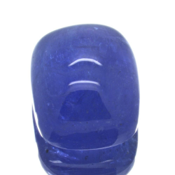 Taglio cabochon a forma di occhio di gatto di tanzanite da 23,92 ct, 17,13 x 13,53 mm