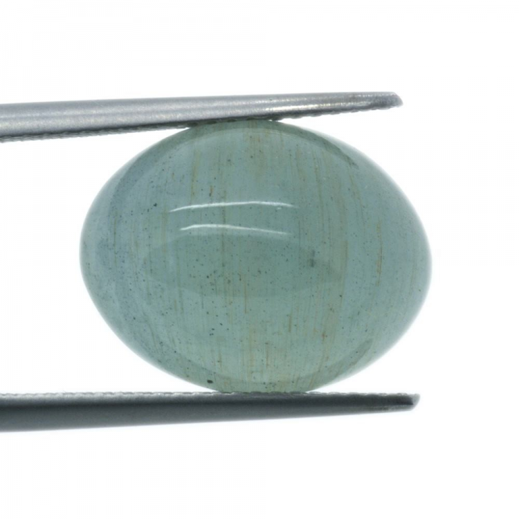 10,93 ct. Aquamarine Cat's eye Oval Cabochon Cut