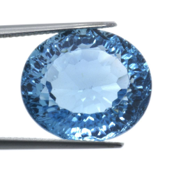 23,03ct Swiss BlueTopaz Millenium Oval Cut