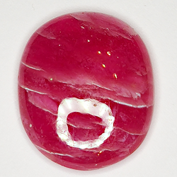 11.30ct Rubin cabochon kissenschliff 16.2x13.6mm