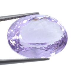 34,07ct Améthyste rose française taille ovale 23,75 x 18,06 mm