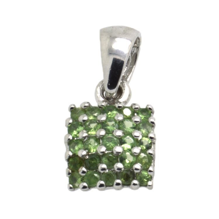 Tsavorite Garnet & 925 Sterling Silver Pendant