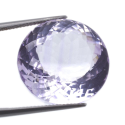 38,06ct französischer rose Amethyst im Rundschliff 21,37 x 21,51 mm