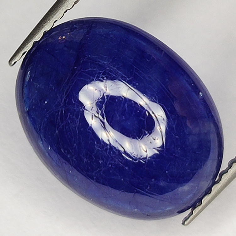 6.45ct Blue Sapphire cabochon oval 13.1x9.9mm