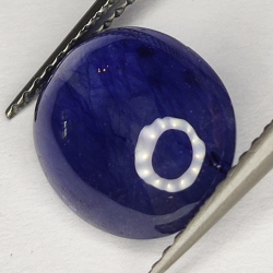 4.70ct Blauer Saphir cabochon oval 11.0x9.5mm