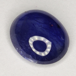 4.70ct Blauer Saphir cabochon oval 11.0x9.5mm