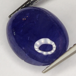 5.24ct Zaffiro Blu cabochon ovale 11.7x9.1mm