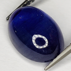 6.36ct Zaffiro Blu cabochon ovale 12.0x8.3mm