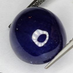 10.99ct Zaffiro Blu cabochon ovale 11.4x10.4mm