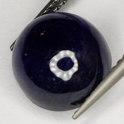 7.66ct Blauer Saphir cabochon oval 10.4x9.8mm