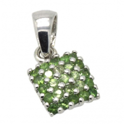 Tsavorite Garnet & 925 Sterling Silver Pendant