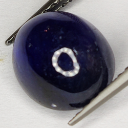 4.96ct Blue Sapphire cabochon oval 9.5x8.2mm