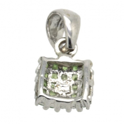 Tsavorite Garnet & 925 Sterling Silver Pendant