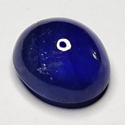 5.72ct Blauer Saphir cabochon oval 10.5x9.1mm