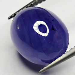 7.28ct Blauer Saphir cabochon oval 11.9x9.5mm