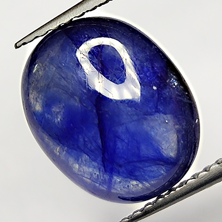 6.33ct Blue Sapphire cabochon oval 12.1x9.6mm