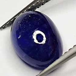 4.54ct Zaffiro Blu cabochon ovale 10.3x7.3mm