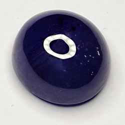 7.84ct Blauer Saphir cabochon oval 11.1x10.4mm