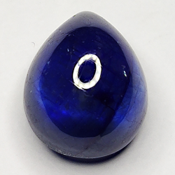 7.86ct Saphir Bleu cabochon poire 11.9x9.0mm