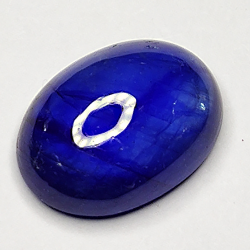 3.83ct Blue Sapphire cabochon oval 11.0x8.1mm