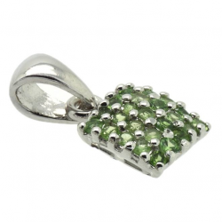 Tsavorite Garnet & 925 Sterling Silver Pendant